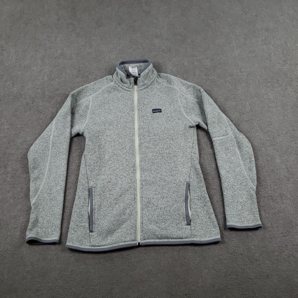 Patagonia Better Sweater Jacket Womens Medium Gray Full Zip Pockets Fleece